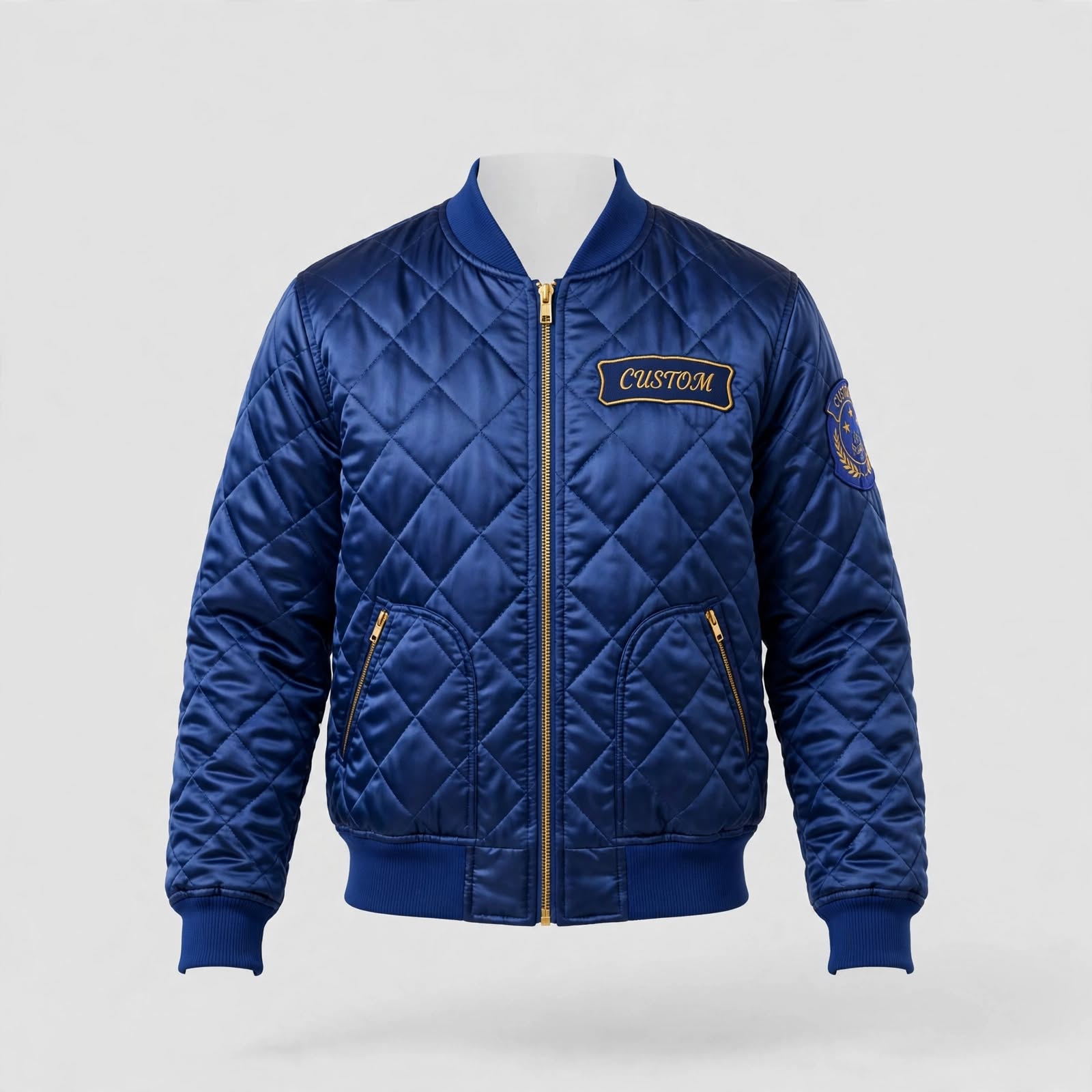 Custom Quilted Satin Jacket